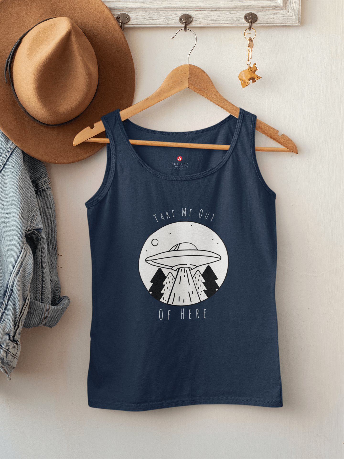 "TAKE ME OUT OF HERE"- SLEEVELESS T-SHIRTS BLACK