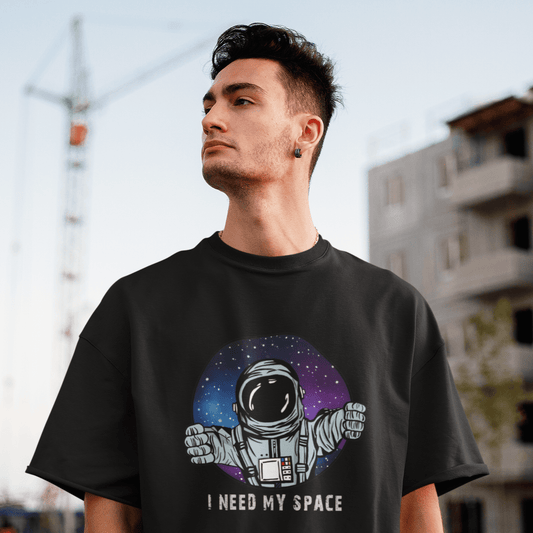 I NEED MY SPACE - HALF-SLEEVE T-SHIRTS BLACK