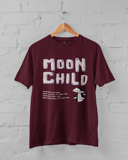 Moon Child: BTS - Regular Fit T-Shirts MAROON