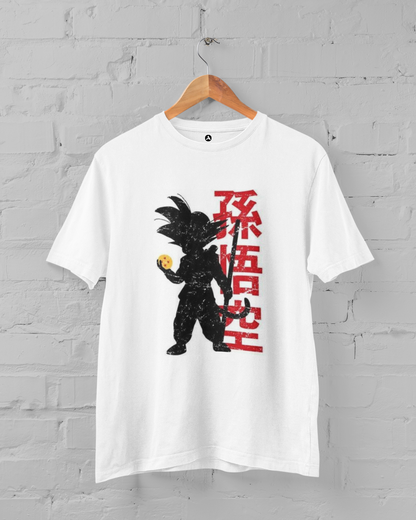 Get All Seven- Goku: Dragon Ball Z- Anime-Regular Fit Half Sleeve T-shirts WHITE