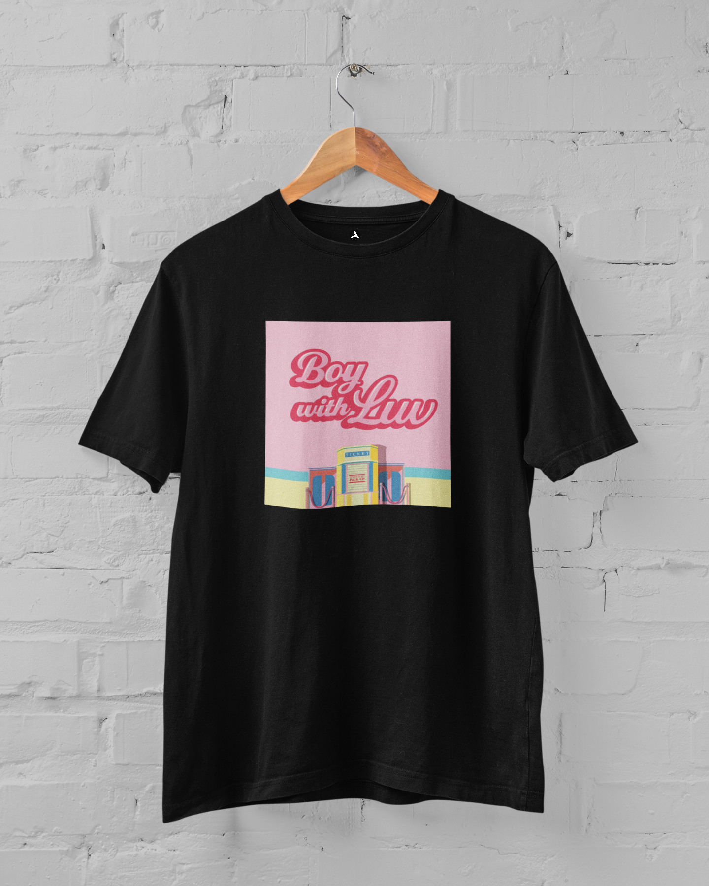 Boy with Luv: BTS - HALF-SLEEVE T-SHIRTS BLACK