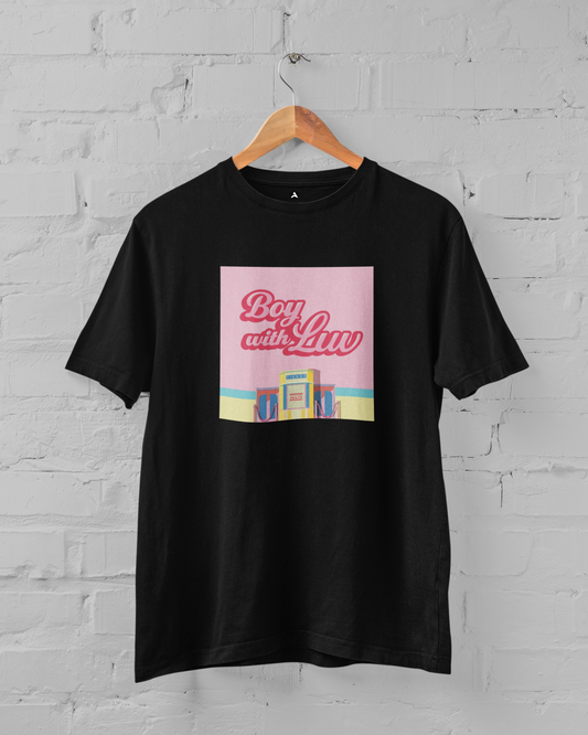 Boy with Luv: BTS - HALF-SLEEVE T-SHIRTS BLACK
