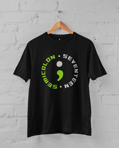 Semicolon: Seventeen- Regular fit Unisex T-Shirts