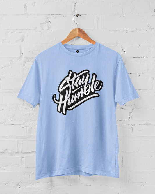 Stay Humble- Oversized T-shirt SNOW BLUE
