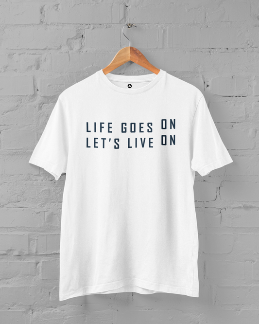 " Life goes on, let's live on : BTS - HALF-SLEEVE T-SHIRTS WHITE