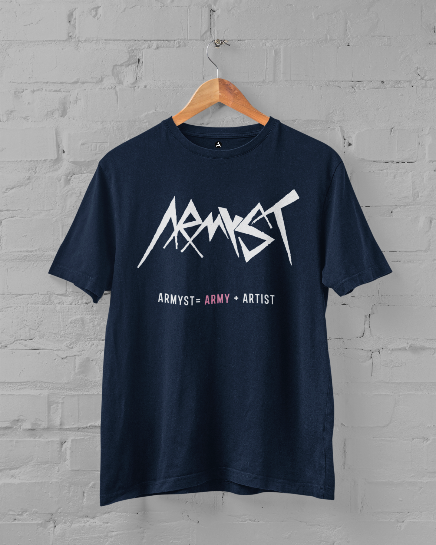 Armyst : BTS - HALF-SLEEVE T-SHIRTS NAVY BLUE