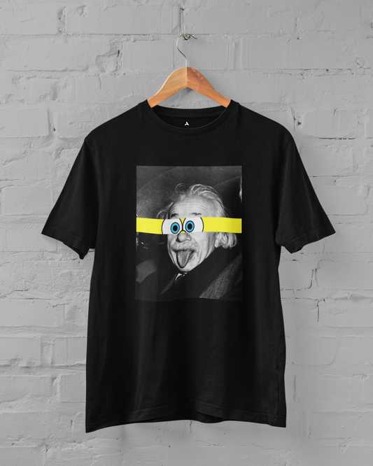 Einstein Sticks Sponge bob - Half Sleeve T-Shirts BLACK