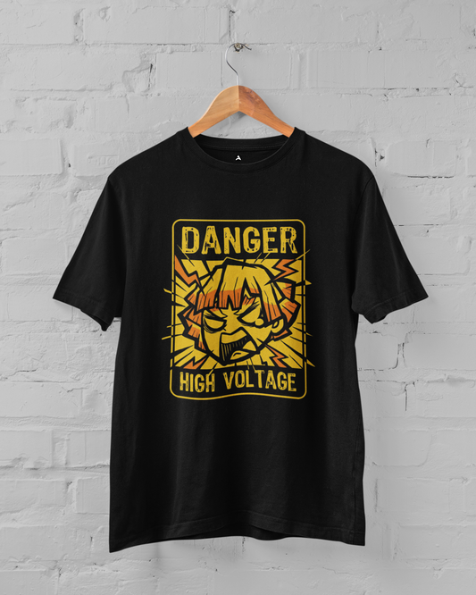Demon Slayer- Zenitsu High Voltage: Anime- Oversized T-Shirts