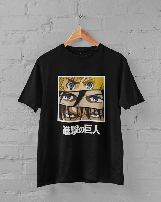 Levi's Eyes- Attack on Titan: Anime- Regular Fit T-Shirts BLACK