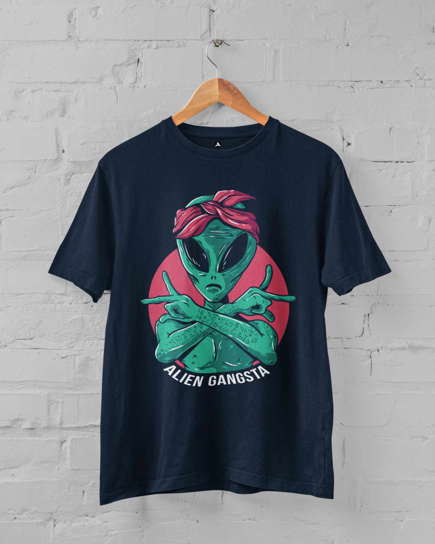 Alien Gangsta : ALIEN & SPACE- HALF-SLEEVE T-SHIRTS NAVY BLUE