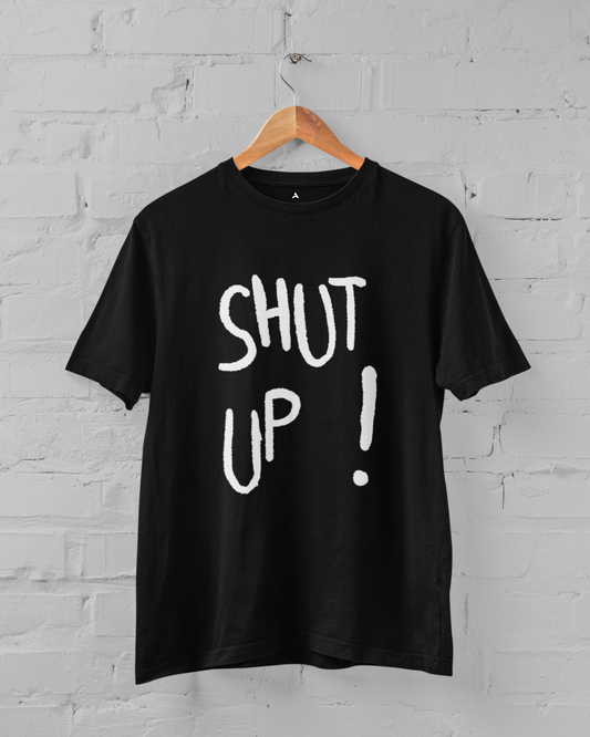 Shut Up- Kim Taehyung : BTS - HALF-SLEEVE T-SHIRTS BLACK