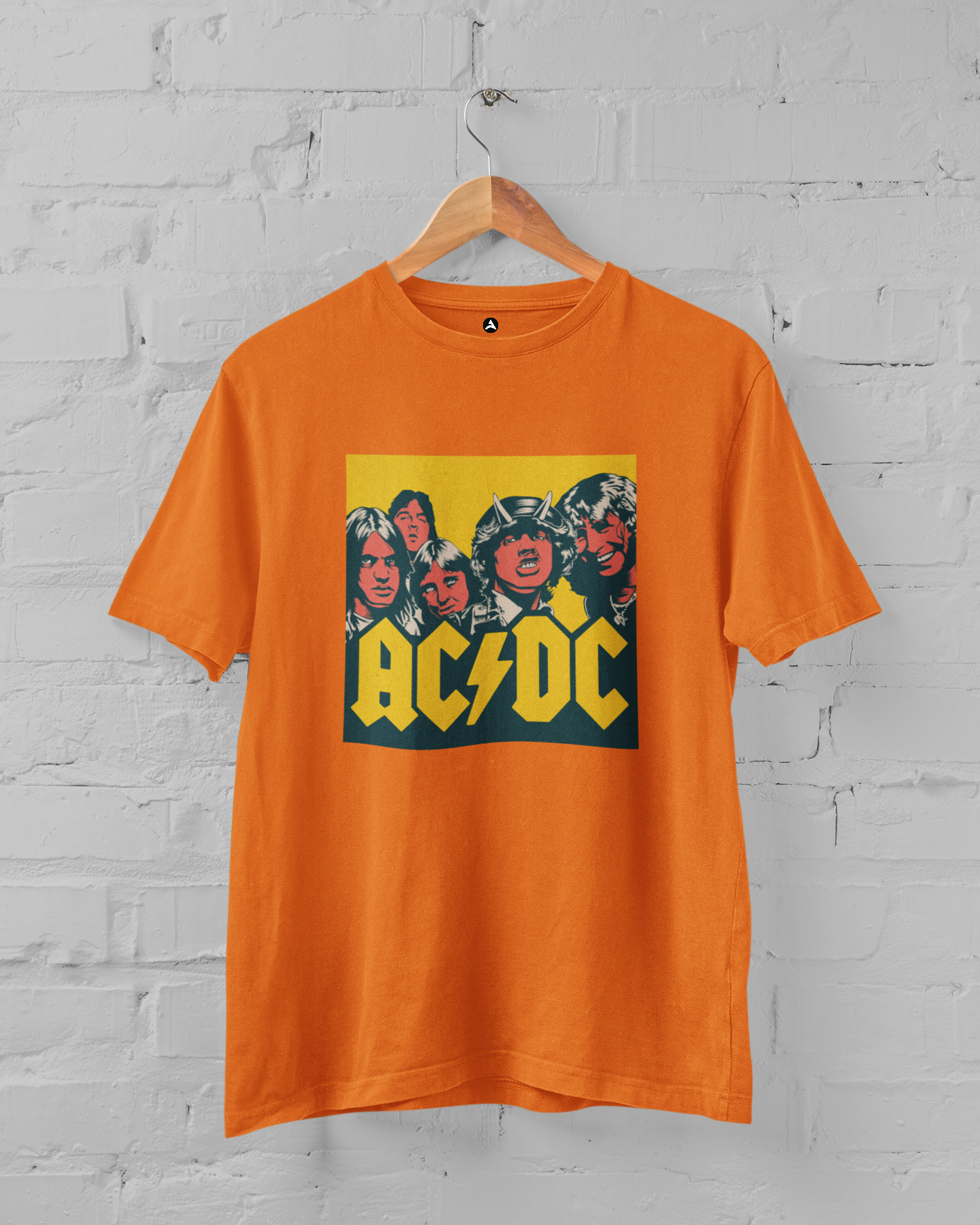 AC DC: Music & Bands- Half Sleeve T-Shirts ORANGE