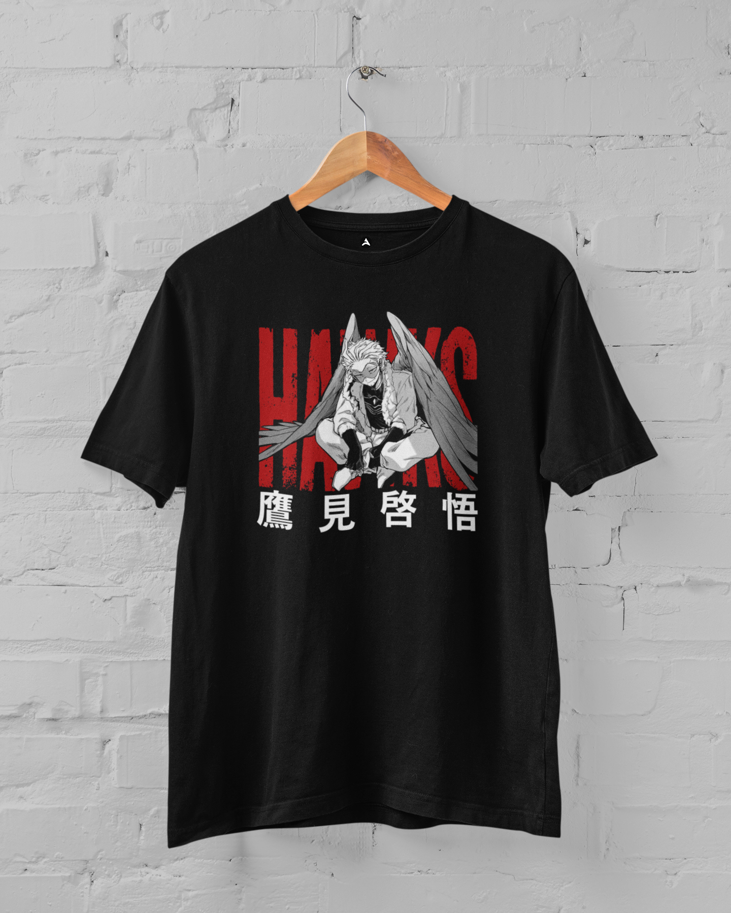 Hawks wings- My Hero Academia : Anime- Regular Fit T-Shirts BLACK