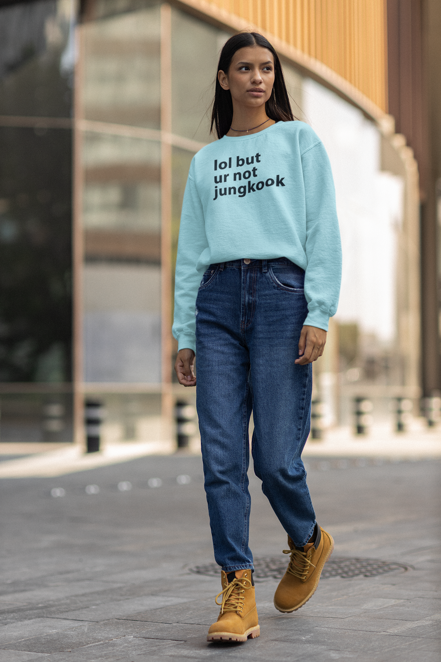 Lol but ur not Jungkook: BTS - Winter Sweatshirts MINT BLUE