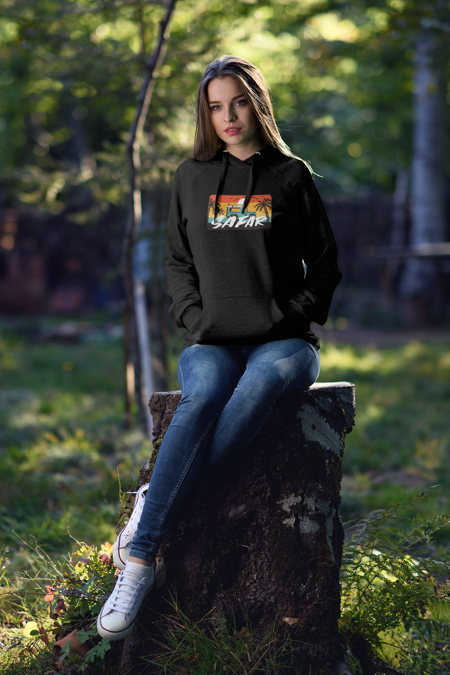 " SAFAR " - WINTER HOODIES FOR WOMEN BLACK