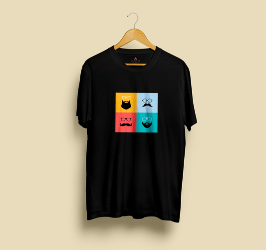" SHADES OF BEARD " HALF-SLEEVE T-SHIRT'S