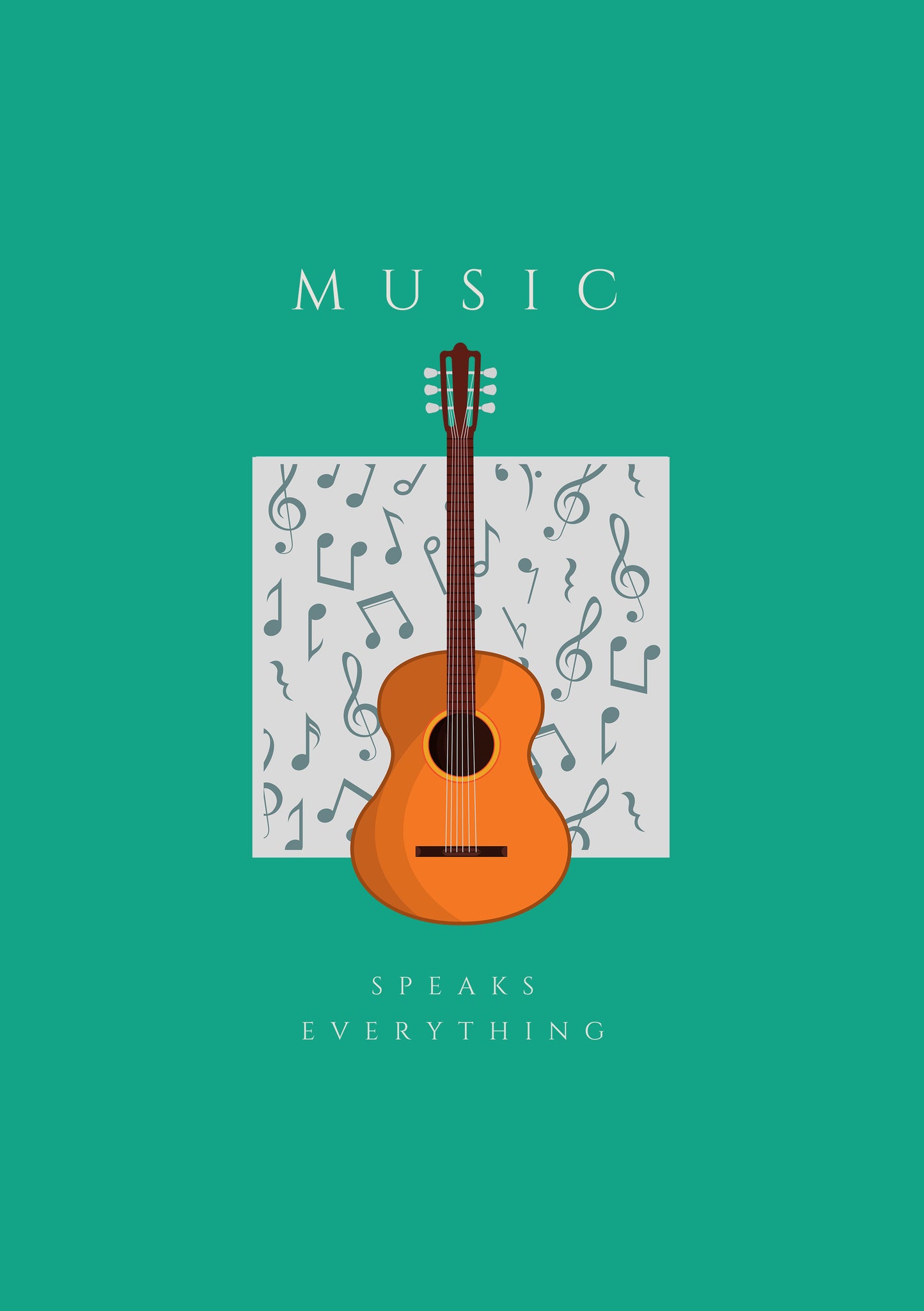 MUSIC SPEAKS EVERYTHING SPIRAL NOTEBOOK