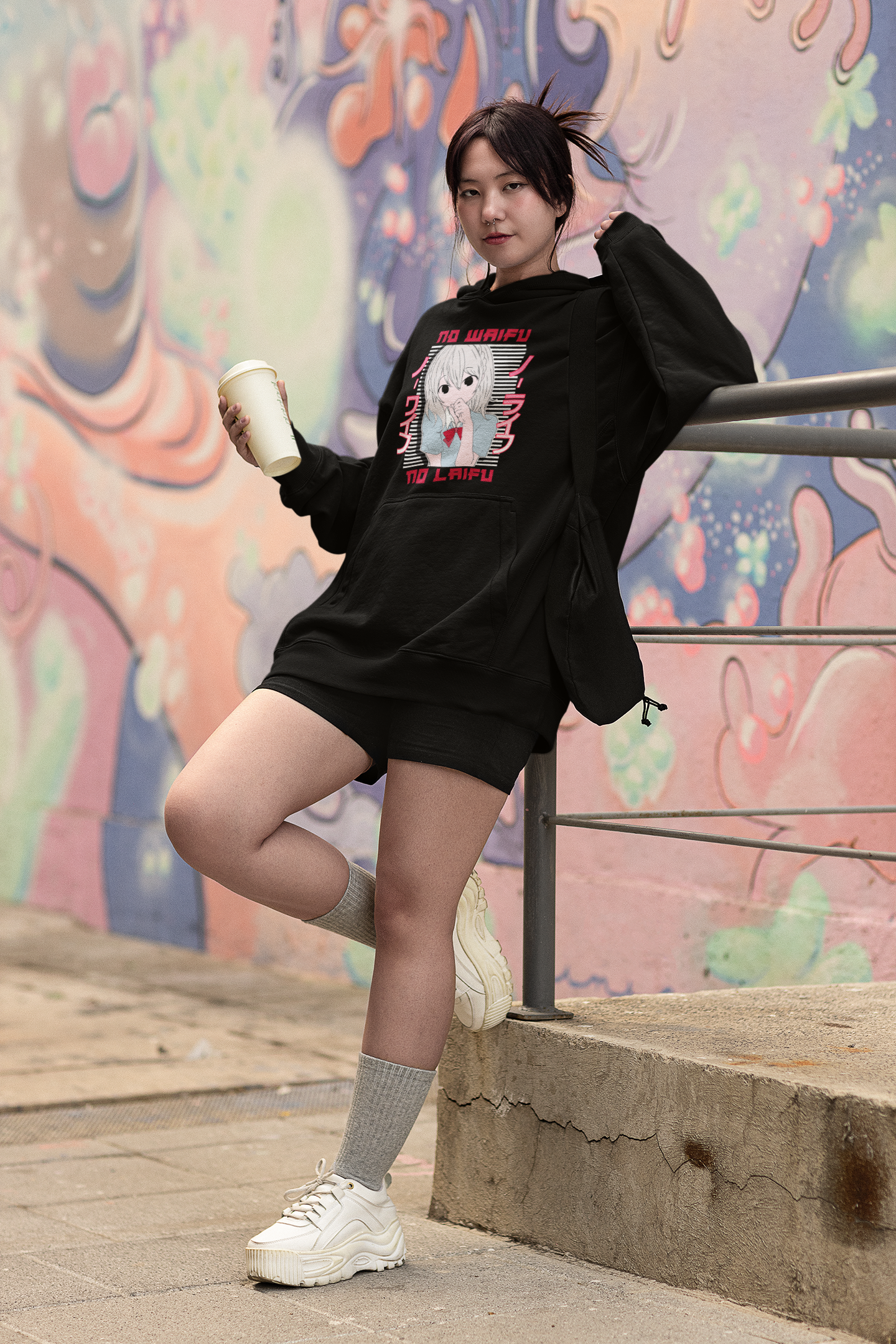 No Waifu, No Laifu- Anime - Winter Hoodies BLACK