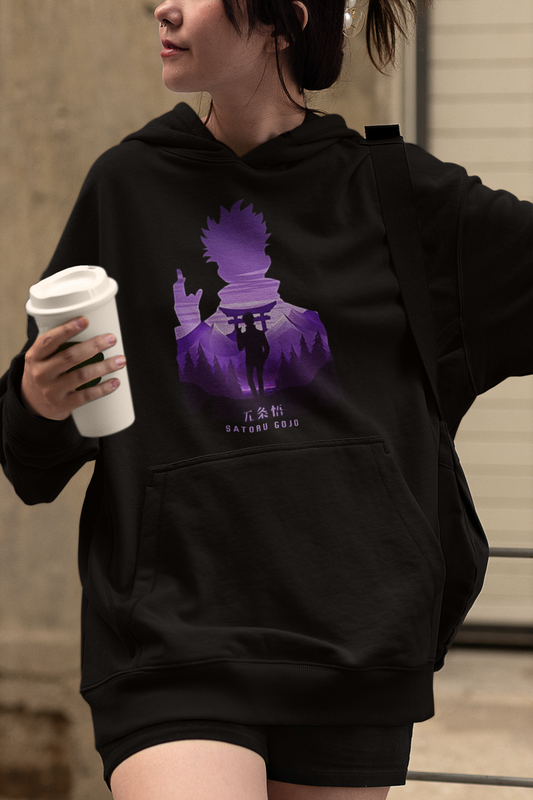 Satoru Gojo-Jujutsu Kaisen- Anime - Winter Hoodies BLACK