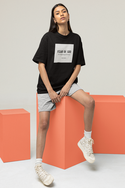 Fear of God: Aesthetic- HALF-SLEEVE T-SHIRTS BLACK