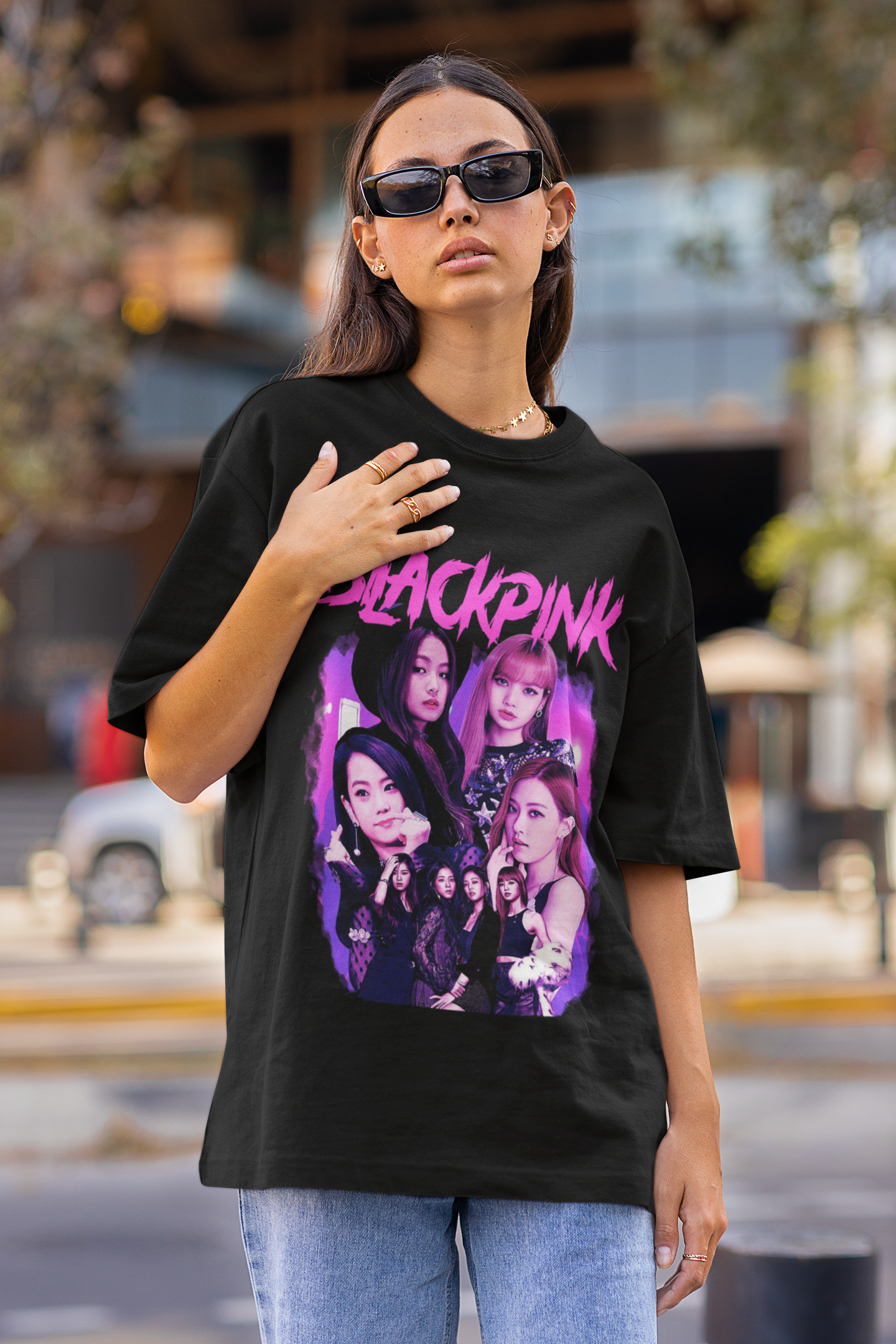 Born Pink: BLACKPINK - Regular Fit T-Shirts BLACK