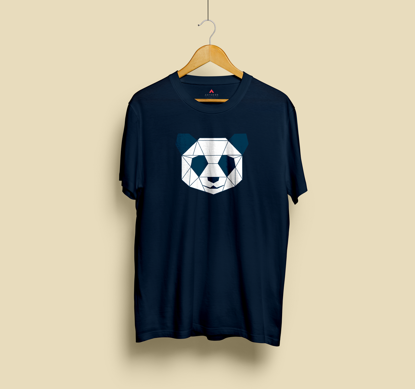 "PANDA " - HALF SLEEVE T-SHIRT'S NAVY BLUE
