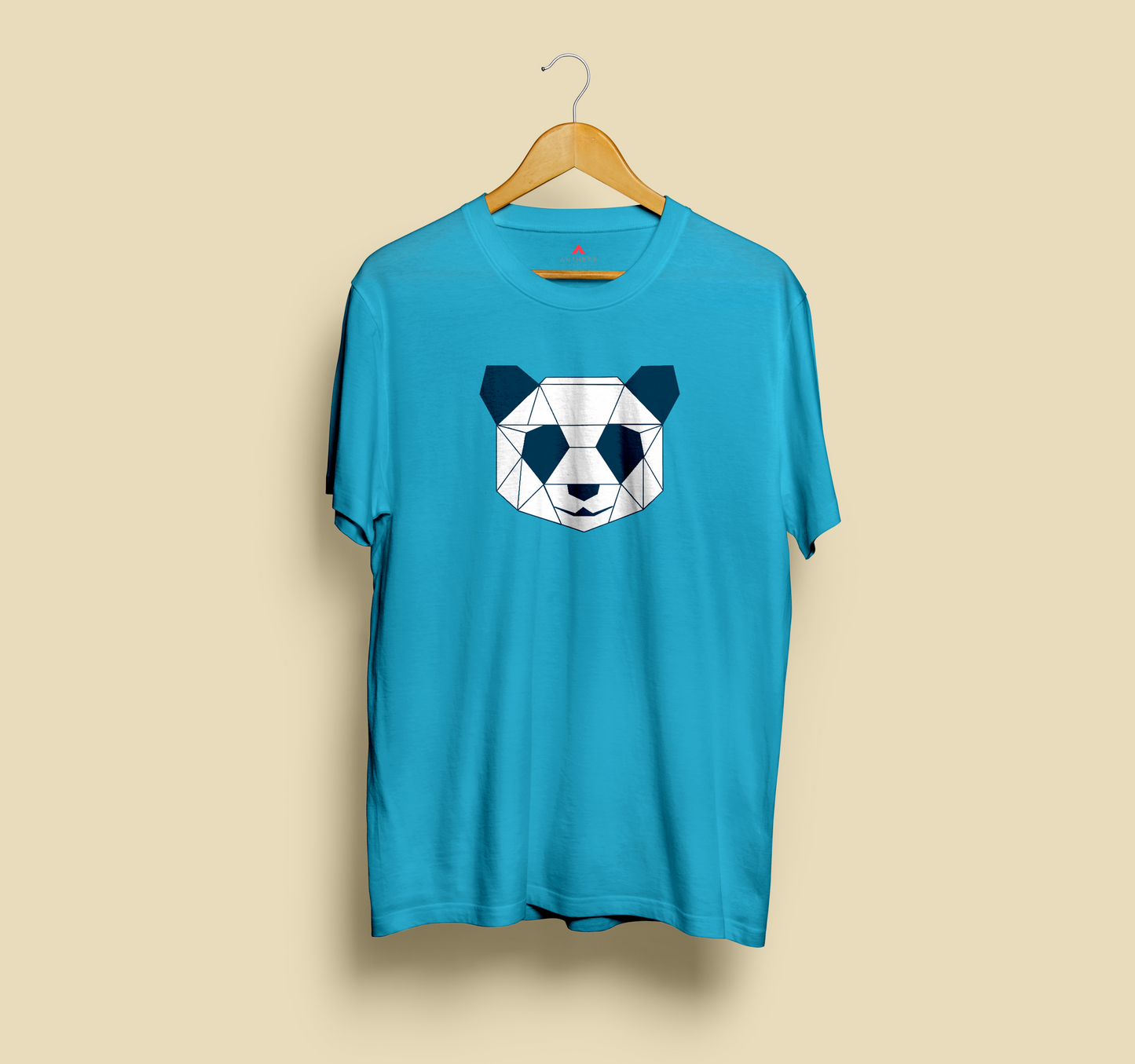 "PANDA " - HALF SLEEVE T-SHIRT'S SKY BLUE