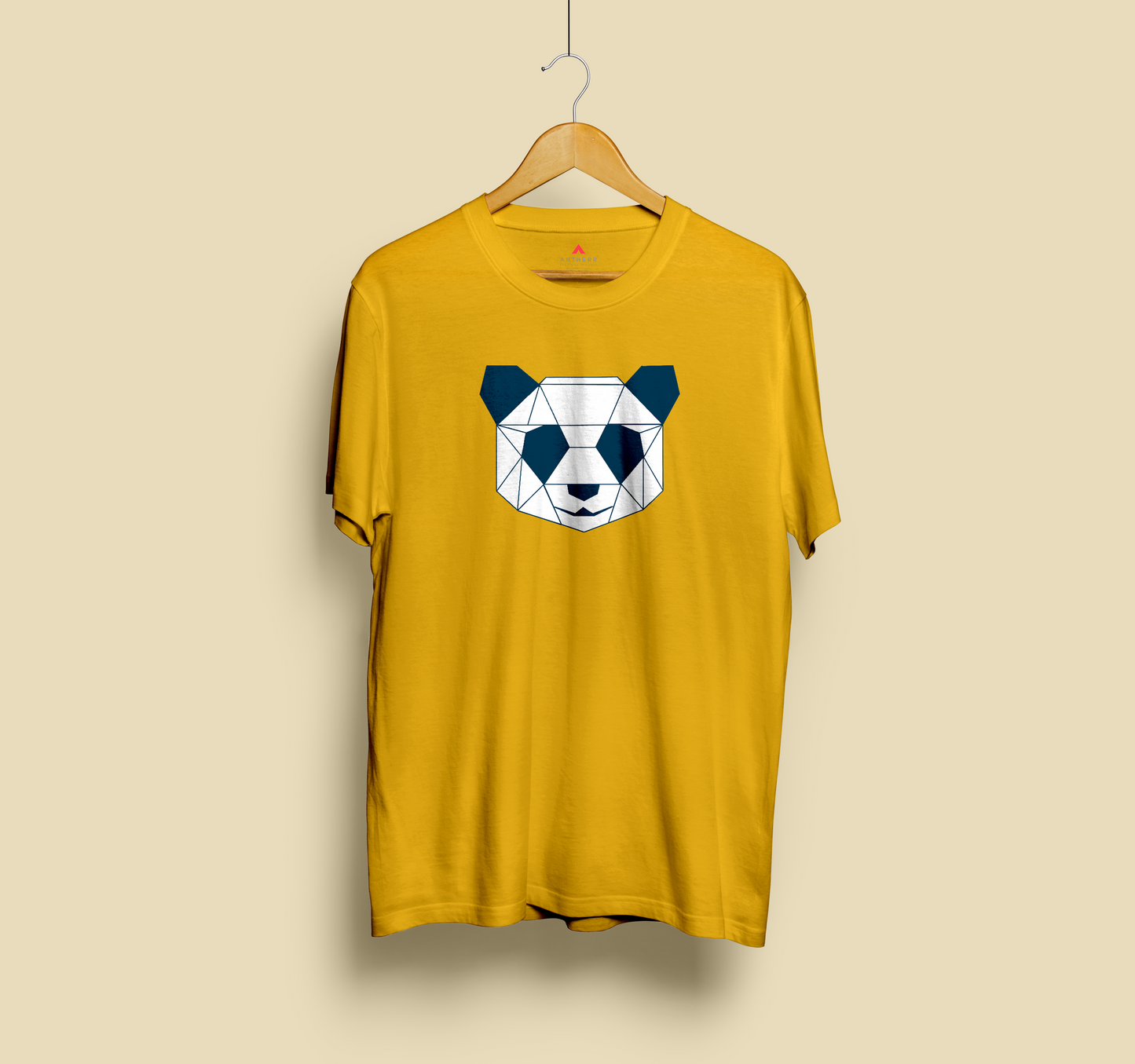 "PANDA " - HALF SLEEVE T-SHIRT'S YELLOW