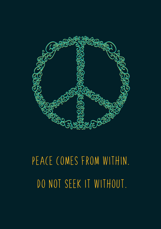 PEACE COMES FROM WITHIN SPIRAL NOTEBOOK