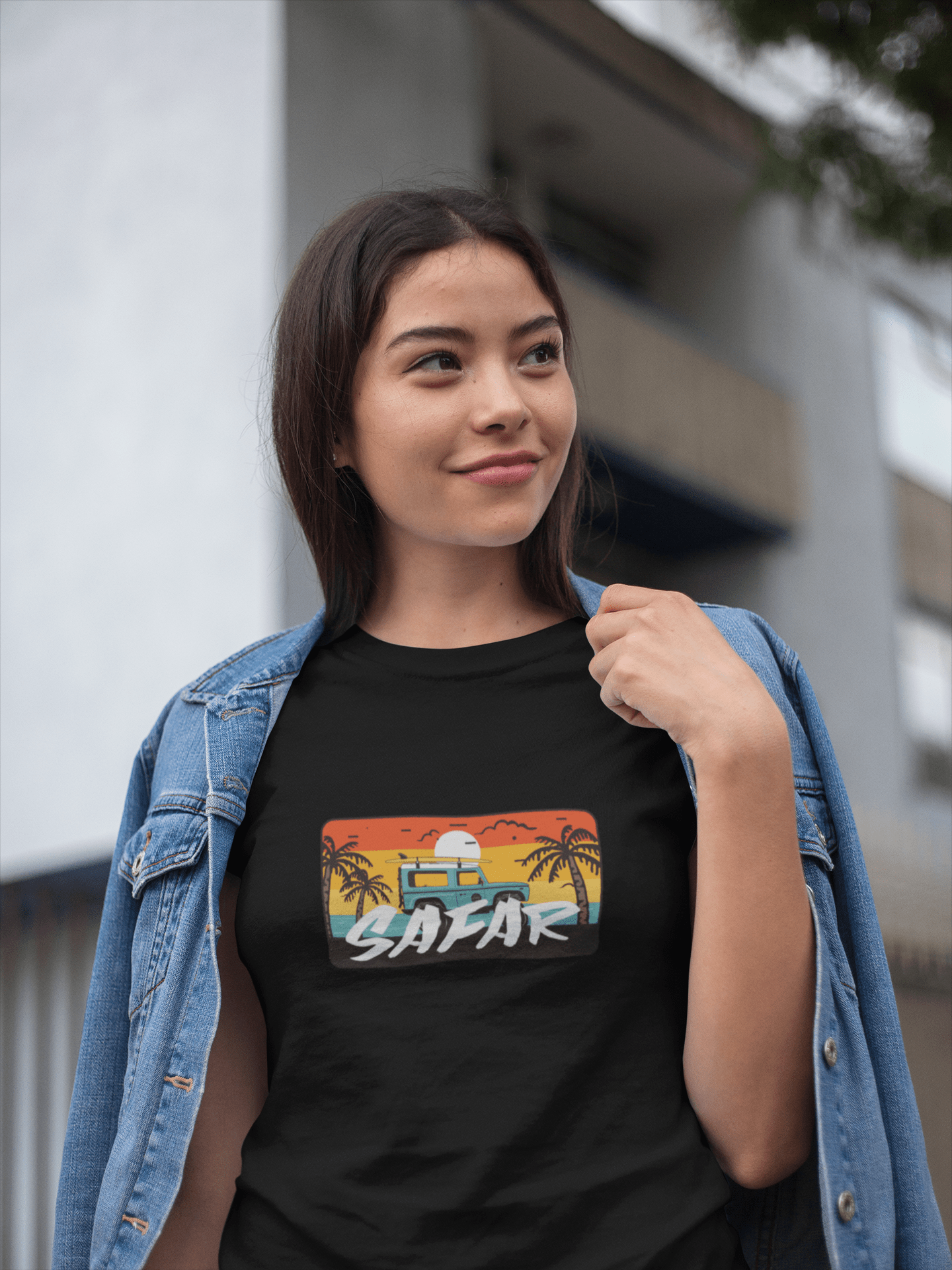 " SAFAR " HALF-SLEEVE T-SHIRT'S BLACK