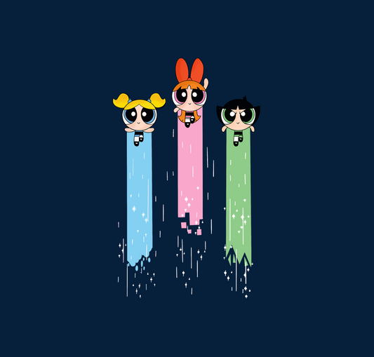 "POWERPUFF GIRL'S" - 3/4TH SLEEVE T-SHIRTS'S