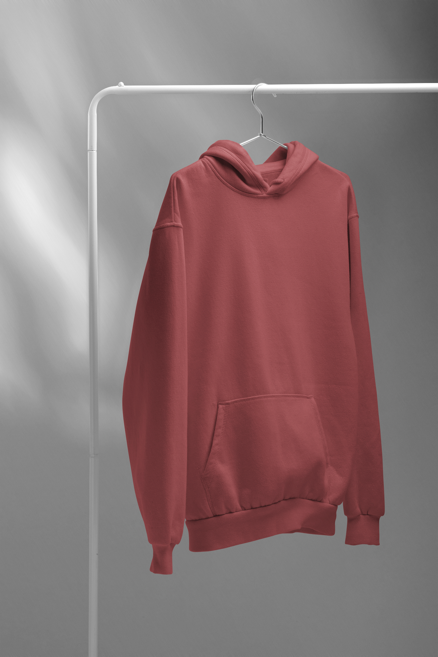 Basic Coral Red Winter Hoodies