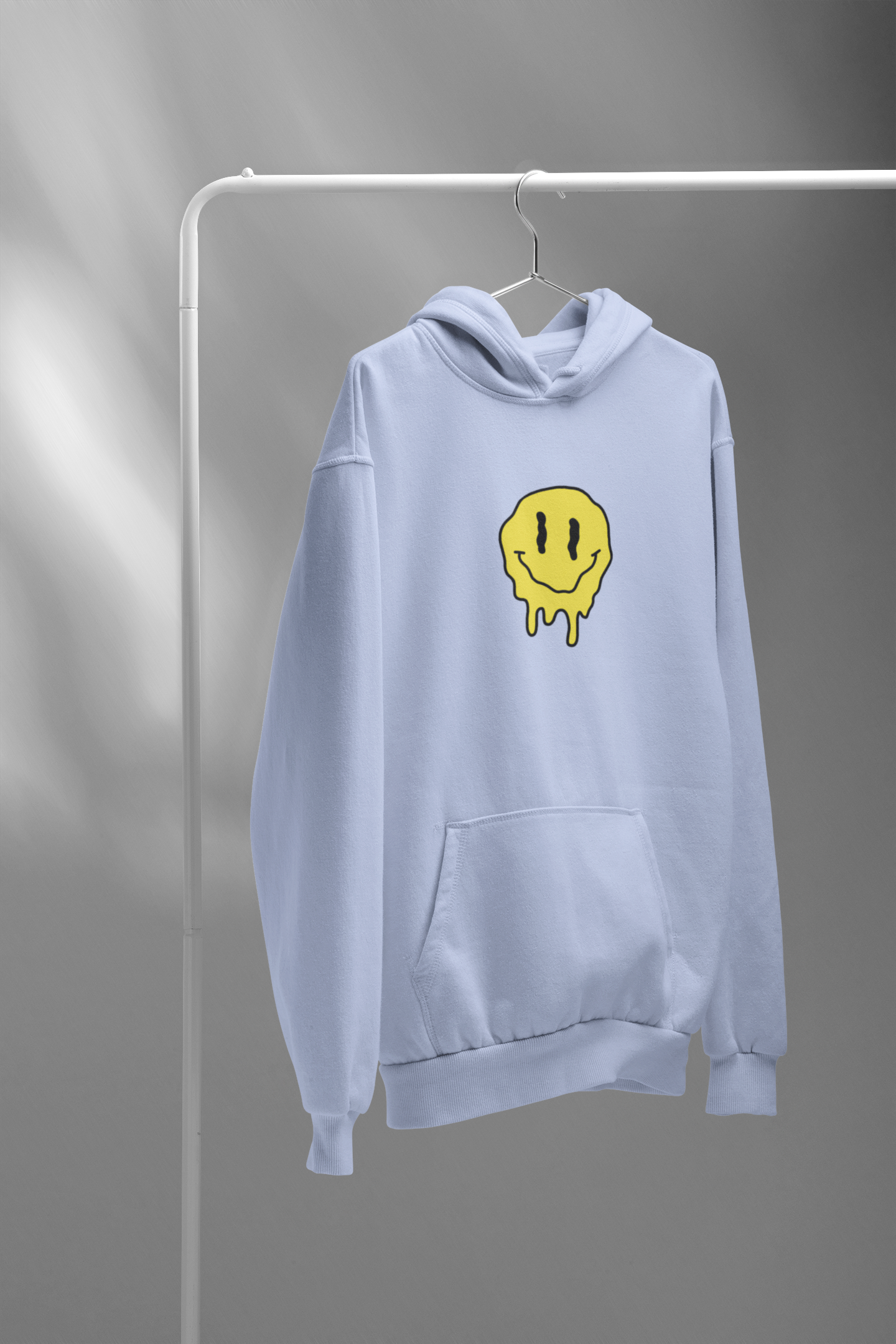 Drip Smiley: Aesthetic - WINTER HOODIES SNOW BLUE