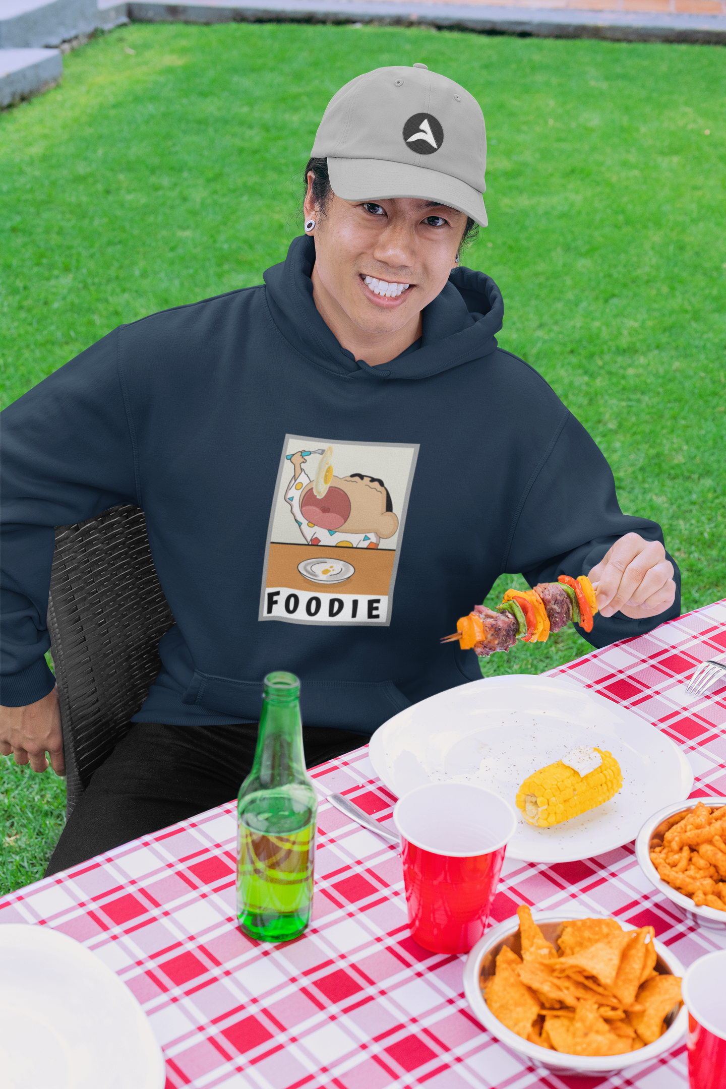 FOODIE : SHINCHAN - WINTER HOODIES NAVY BLUE