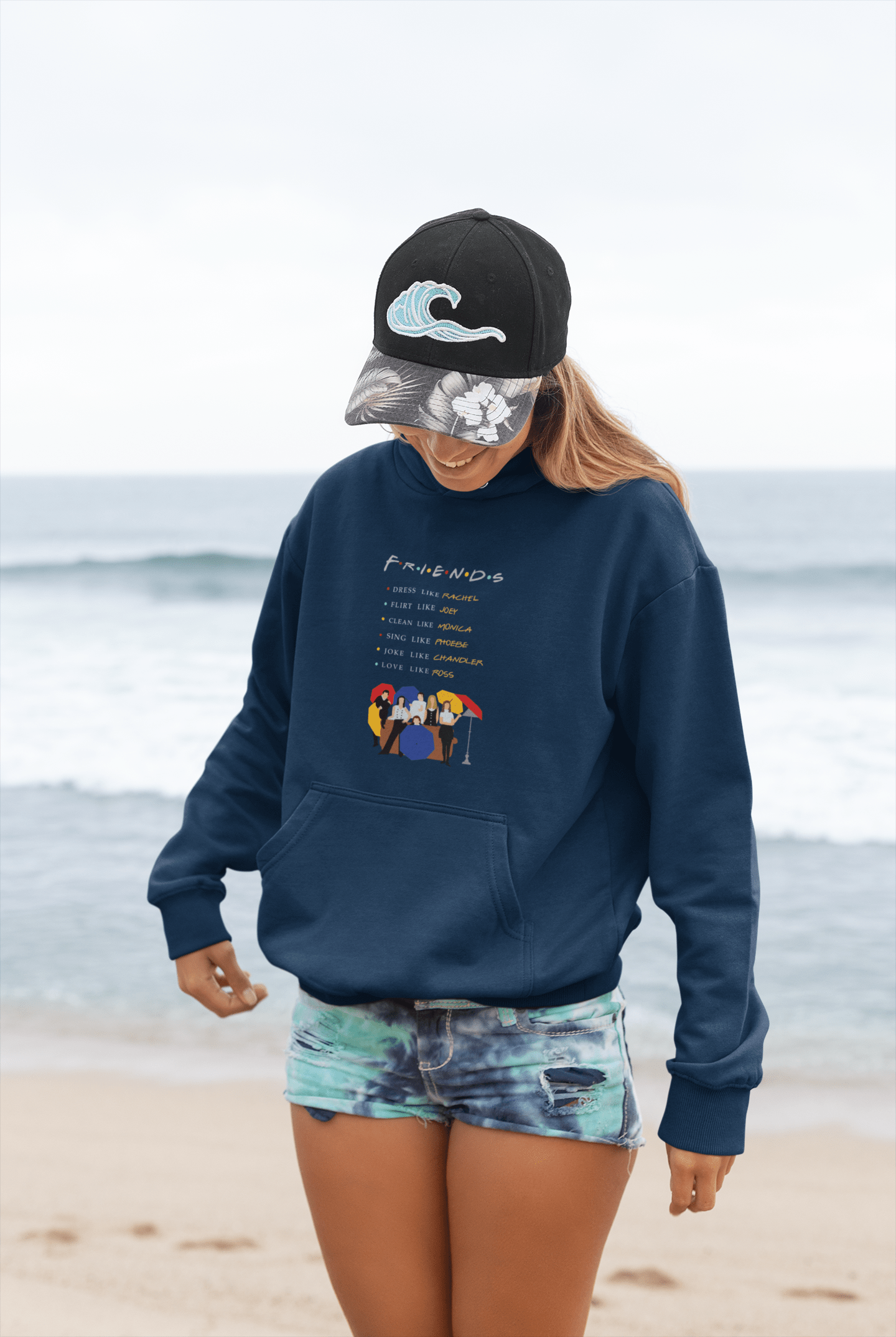 FRIENDS - WINTER HOODIES NAVY BLUE