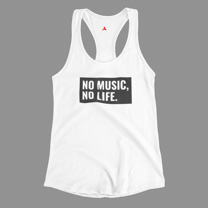"NO MUSIC, NO LIFE" - Tank Tops WHITE