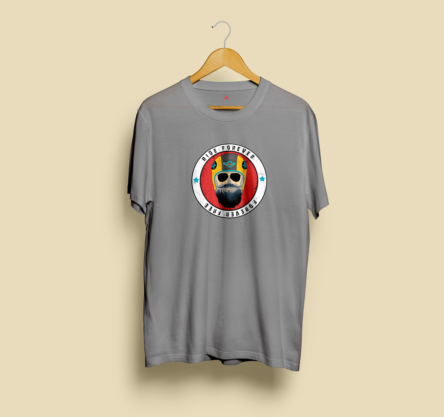" RIDE FOREVER " HALF-SLEEVE T-SHIRT'S GREY