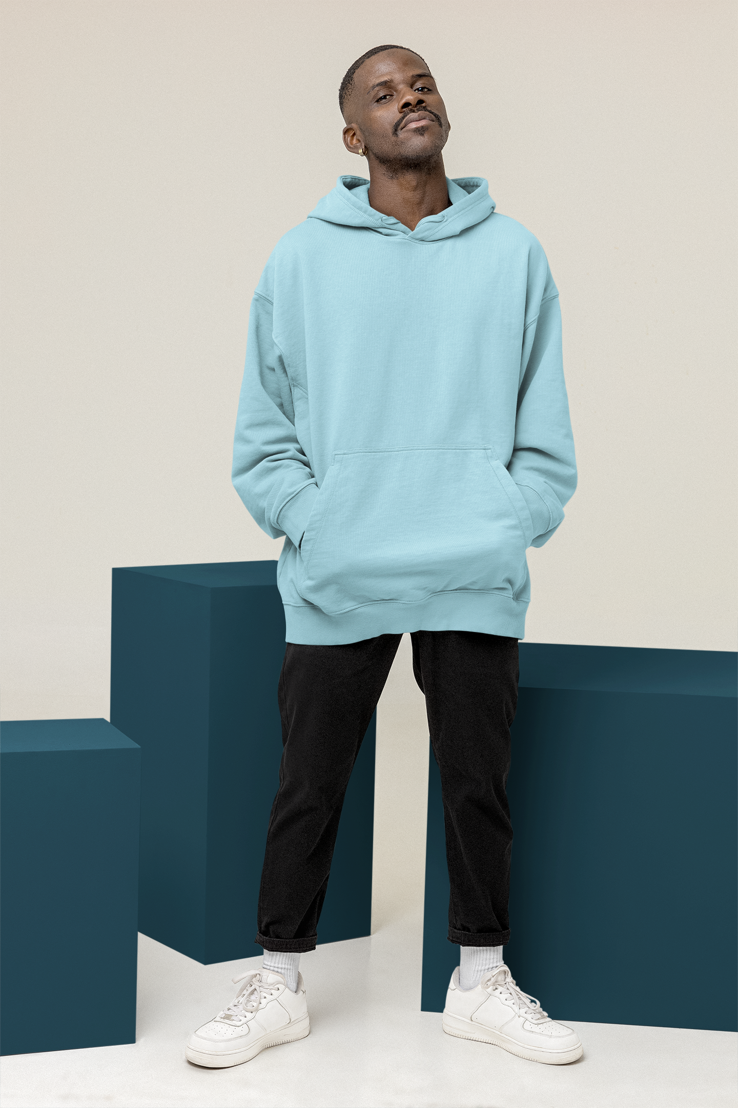 Basic Mint Blue Winter Hoodies by ANTHERR