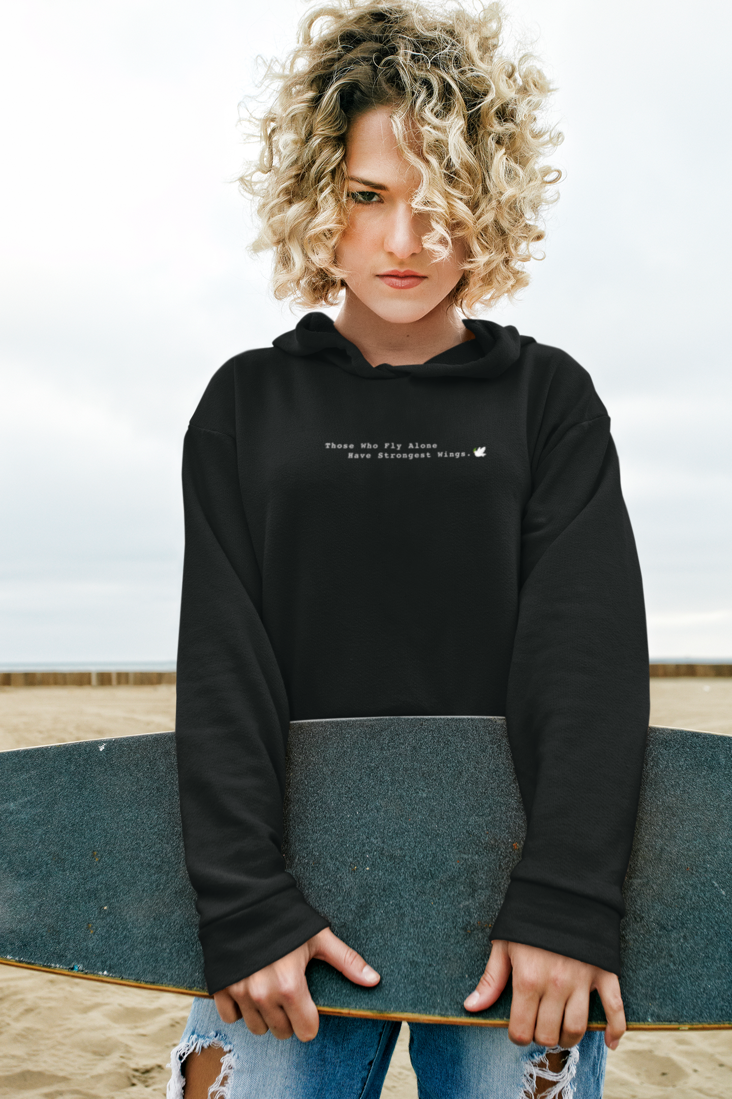 Those Who Fly Alone, Have Strongest Wings - WINTER UNISEX HOODIES