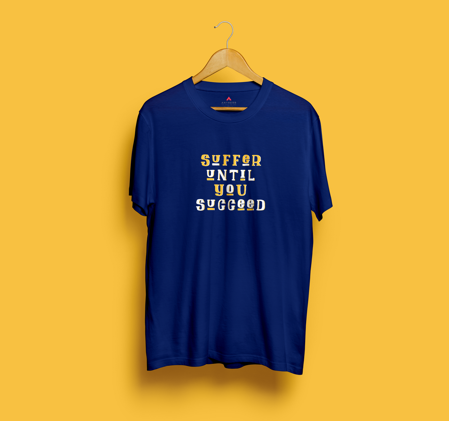 SUFFER UNTIL YOU SUCCEED HALF-SLEEVE T-SHIRTS ROYAL BLUE