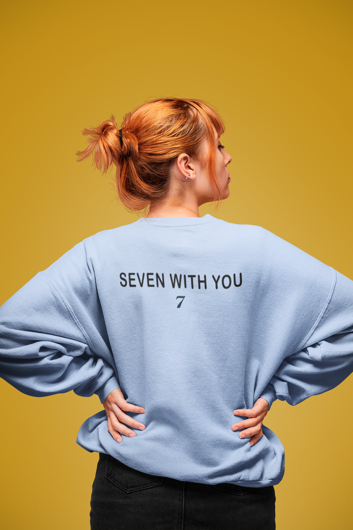 We are Bulletproof- Seven with you: BTS (Double Sided Print) - Winter Sweatshirts- Snow Blue SNOW BLUE