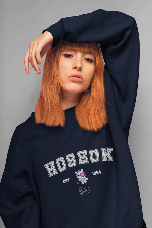 HOSEOK- Mang: BTS- Winter Sweatshirts NAVY BLUE