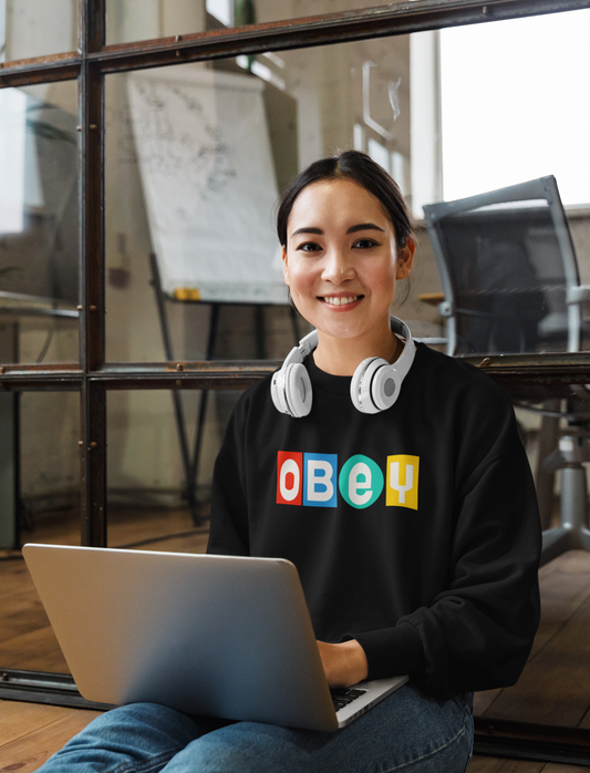 OBEY Unisex Winter Sweatshirts BLACK