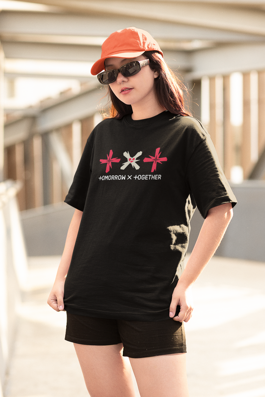 TXT Logo: Tomorrow X Together- Regular fit Unisex T-Shirts BLACK