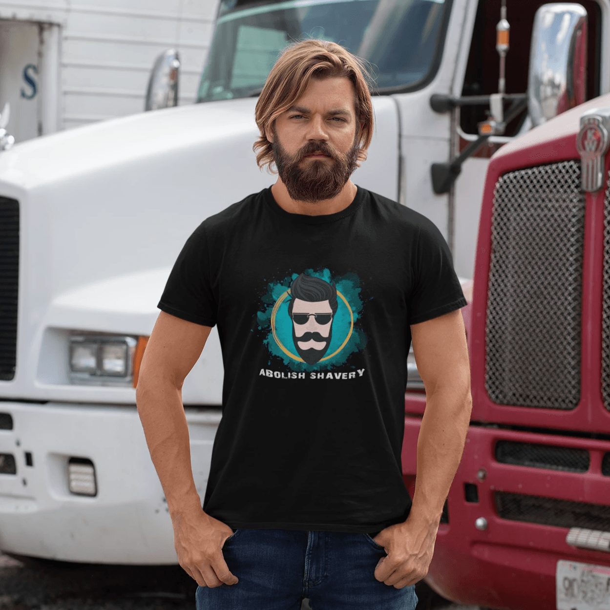 "ABOLISH SHAVERY" - HALF SLEEVE T-SHIRTS