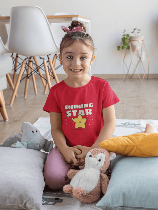 "SHINING STAR" KIDS HALF-SLEEVE T-SHIRT RED