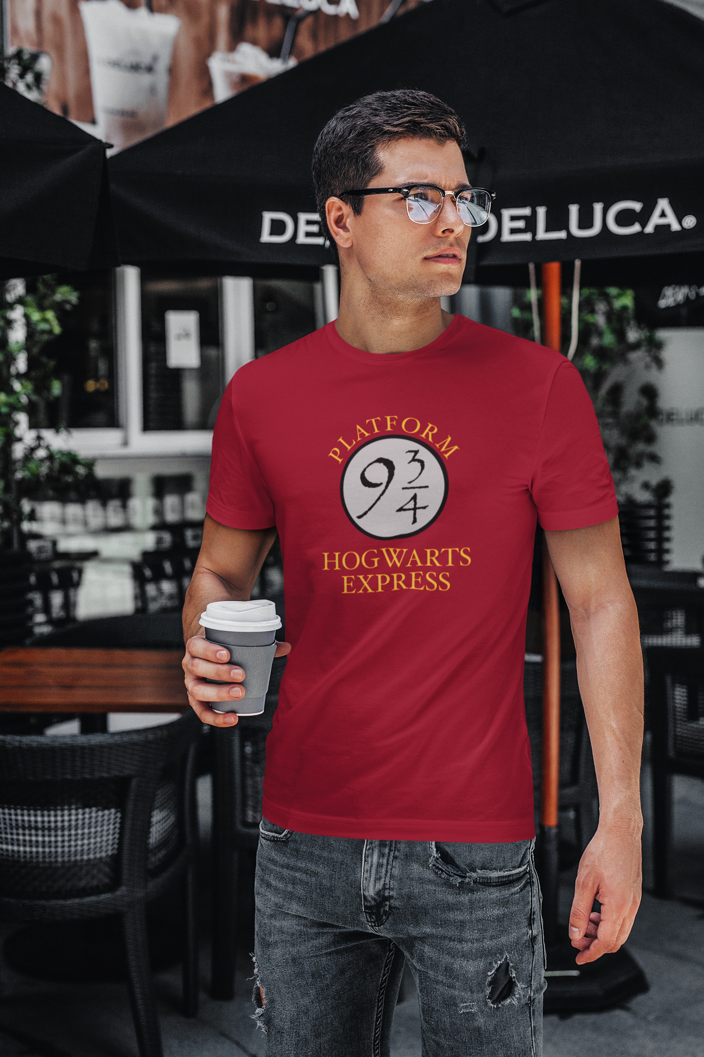 HOGWARTS EXPRESS : HARRY POTTER - HALF-SLEEVE T-SHIRTS RED