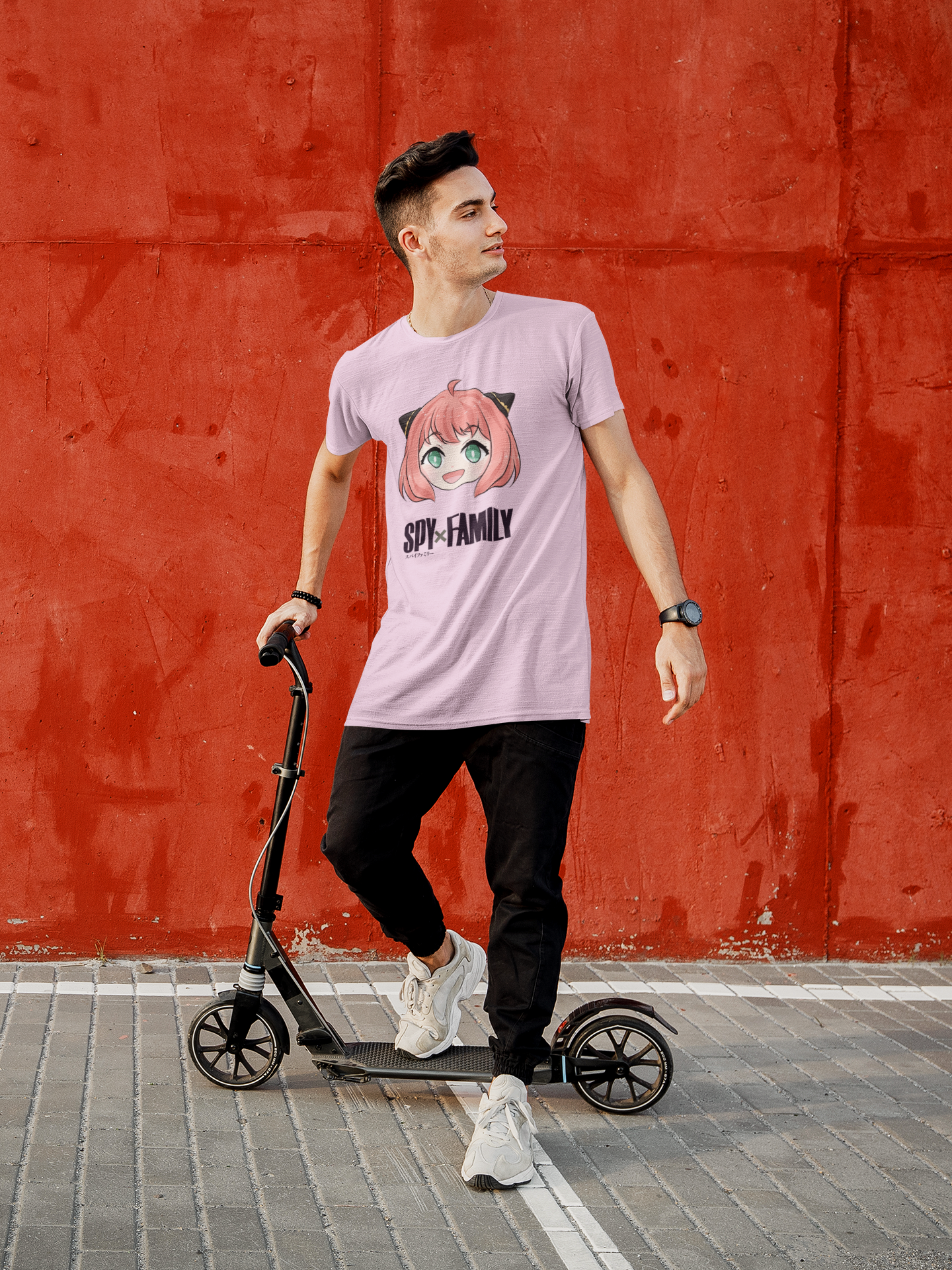 Anya: SpyxFamily- Anime Regular Fit Unisex T-shirts LIGHT BABY PINK