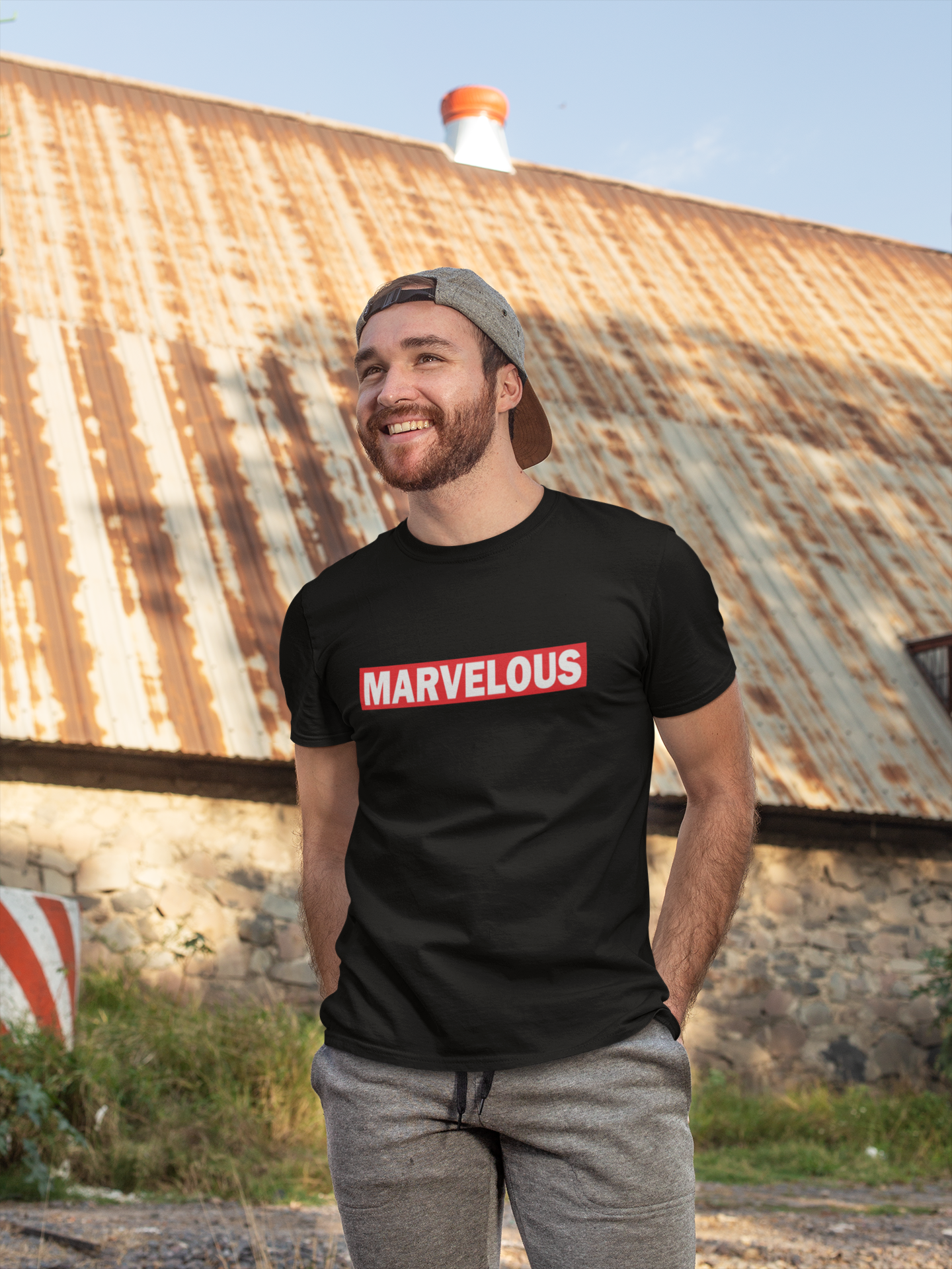 "MARVELOUS" HALF-SLEEVE T-SHIRT