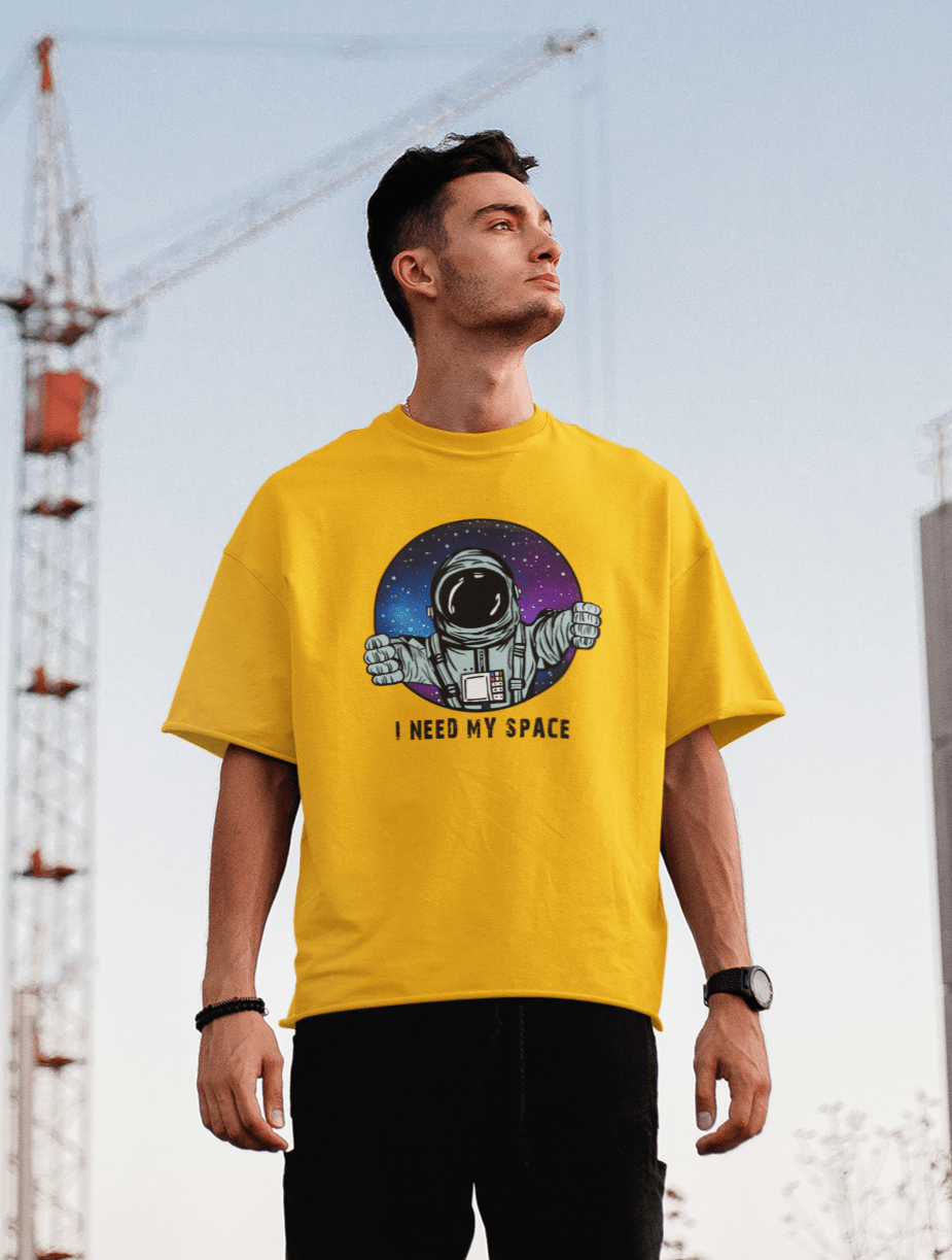 I NEED MY SPACE - HALF-SLEEVE T-SHIRTS YELLOW